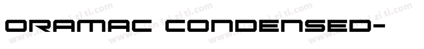 Oramac Condensed字体转换